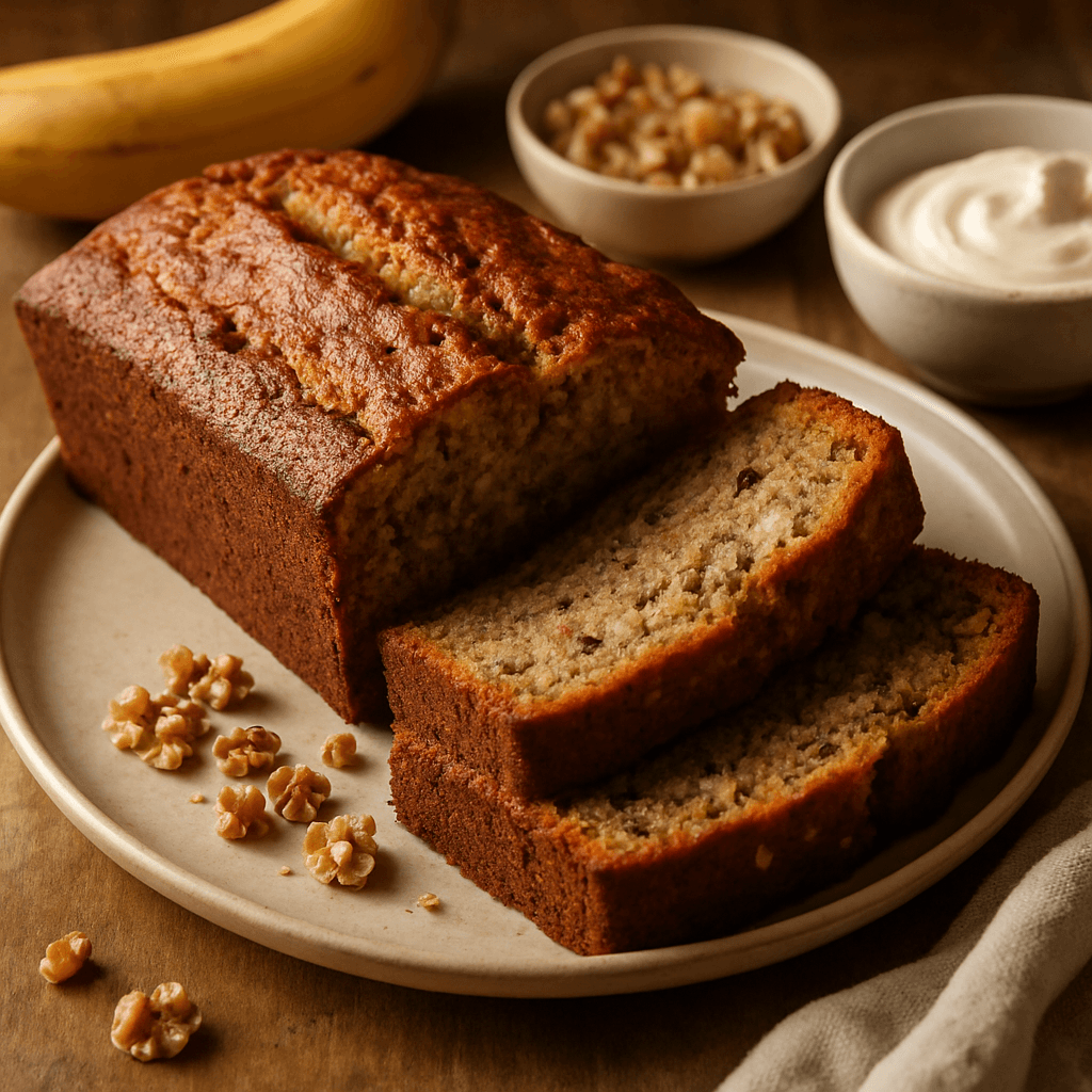 Banana bread húmedo