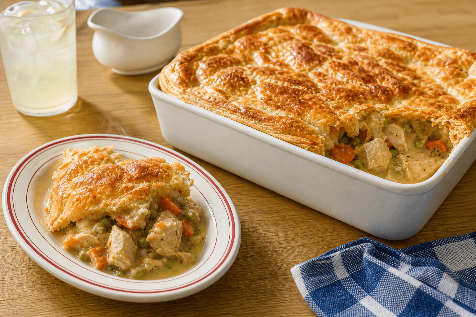 Chicken pot pie fácil