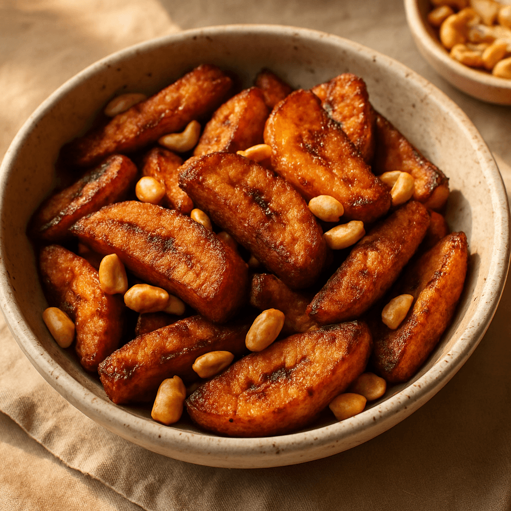 Kelewele: plátano macho frito especiado