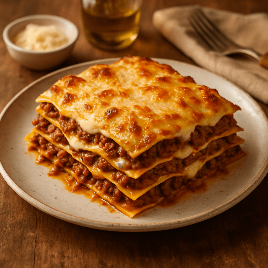 Lasaña a la boloñesa