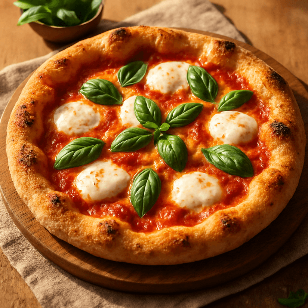 Pizza margherita casera