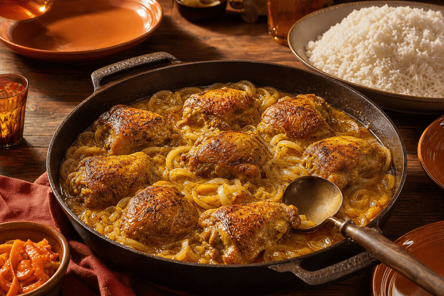 Pollo yassa senegalés