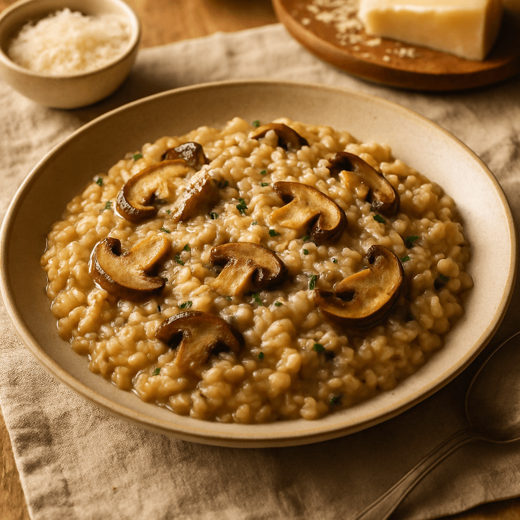 Risotto de hongos porcini