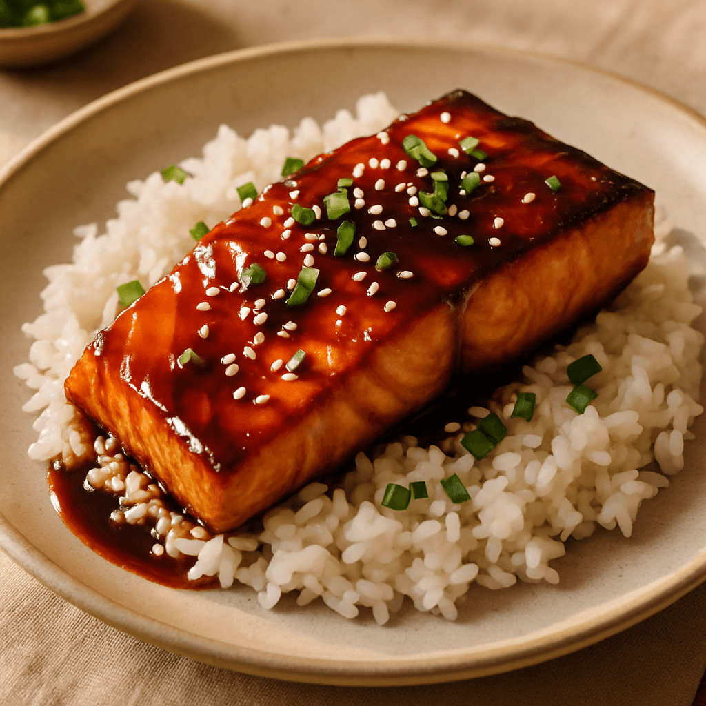Salmón teriyaki